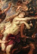 RUBENS, Pieter Pauwel The Consequences of War (detail) oil painting reproduction